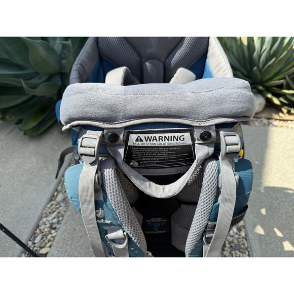 Deuter Kid Comfort 2 Aqua Blue Framed Child Carry Backpack Toddler Travel - Picture 7 of 11